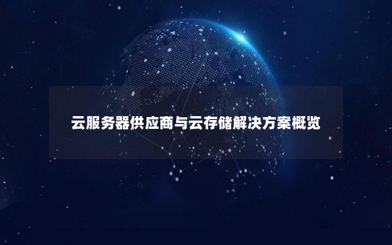 云服务器供应商与云存储解决方案概览