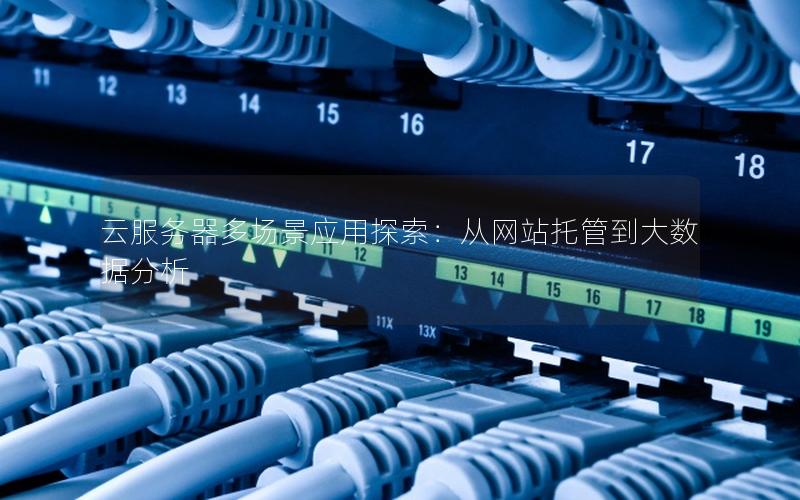 云服务器多场景应用探索：从网站托管到大数据分析