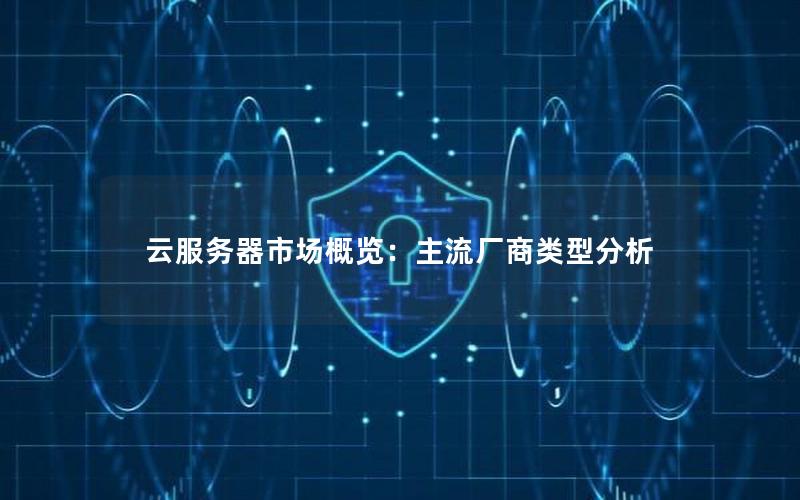 云服务器市场概览：主流厂商类型分析