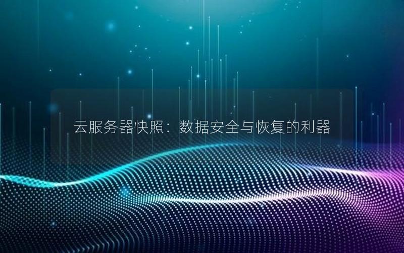 云服务器快照：数据安全与恢复的利器