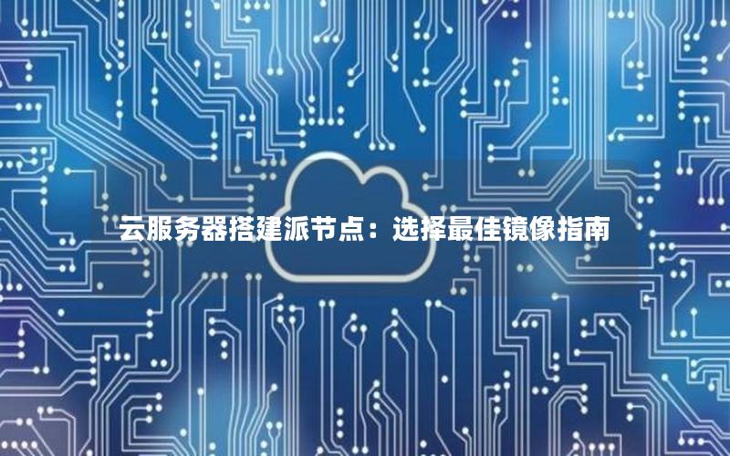 云服务器搭建派节点：选择最佳镜像指南