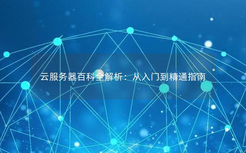 云服务器百科全解析：从入门到精通指南