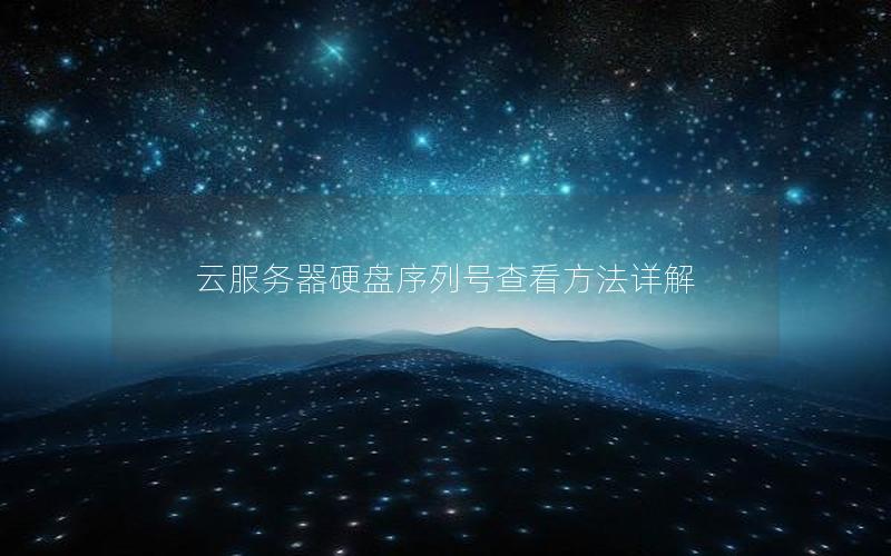 云服务器硬盘序列号查看方法详解