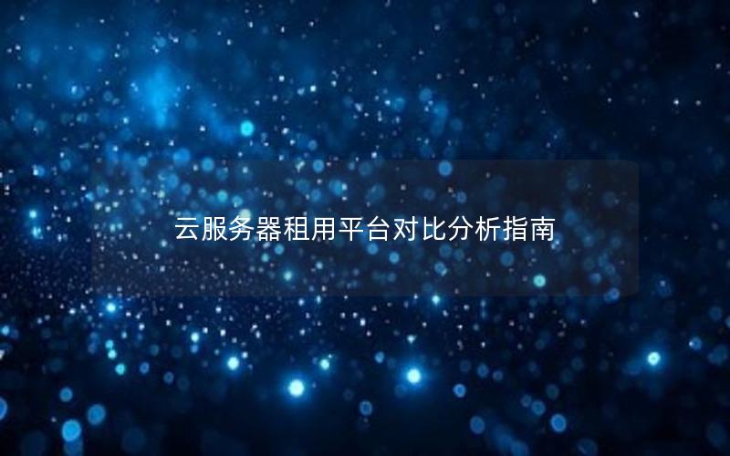 云服务器租用平台对比分析指南