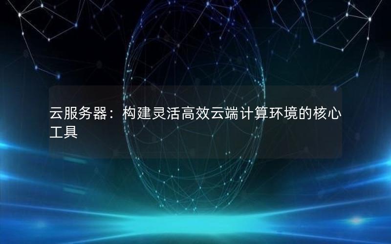 云服务器：构建灵活高效云端计算环境的核心工具