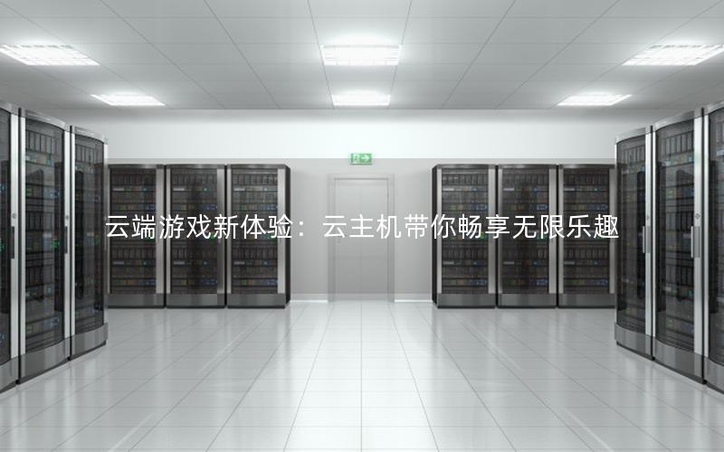 云端游戏新体验：云主机带你畅享无限乐趣