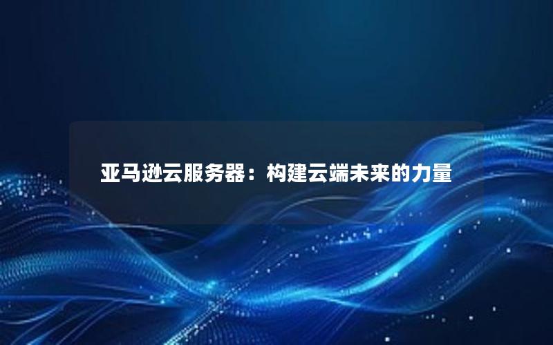 亚马逊云服务器：构建云端未来的力量