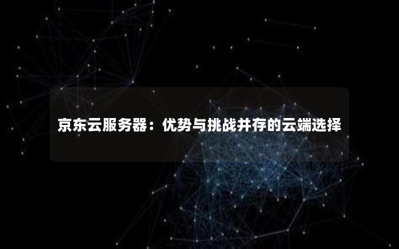 京东云服务器：优势与挑战并存的云端选择