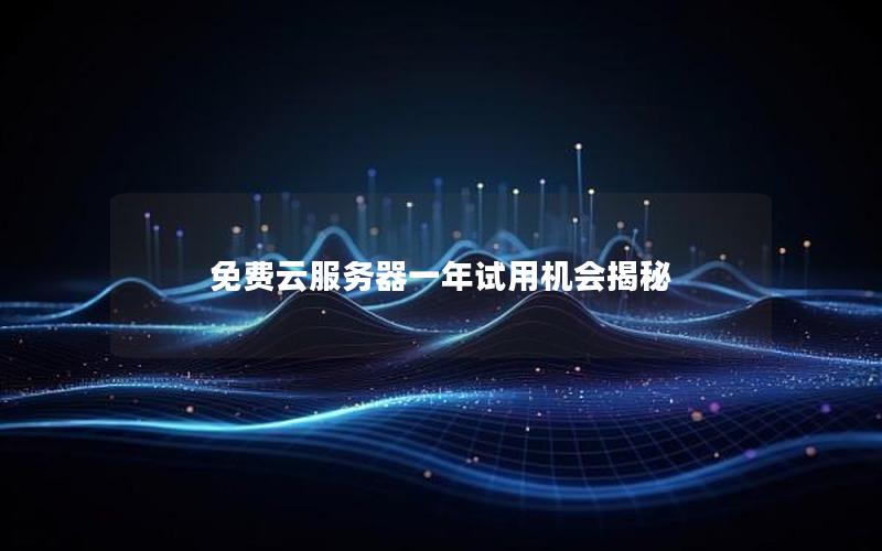 免费云服务器一年试用机会揭秘