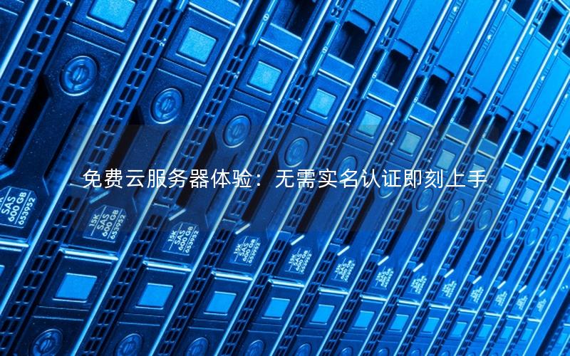 免费云服务器体验：无需实名认证即刻上手