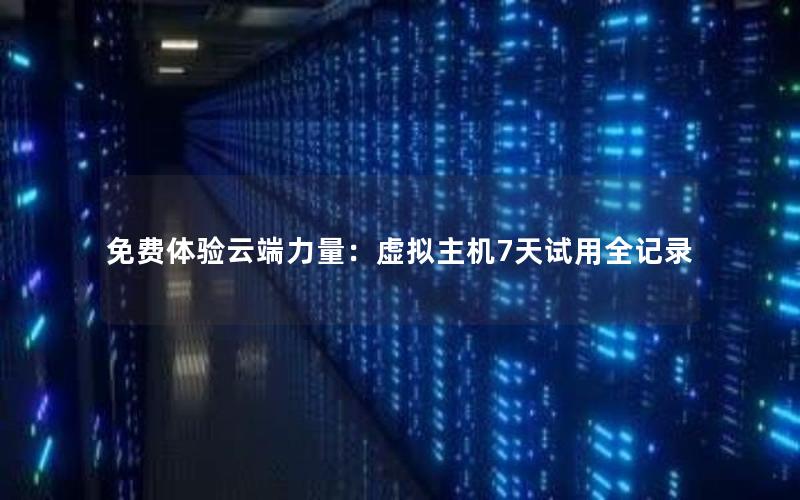 免费体验云端力量：虚拟主机7天试用全记录