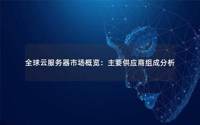 全球云服务器市场概览：主要供应商组成分析