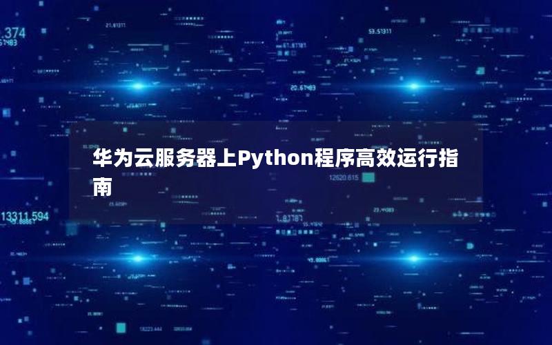 华为云服务器上Python程序高效运行指南