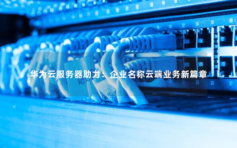 华为云服务器助力：企业名称云端业务新篇章
