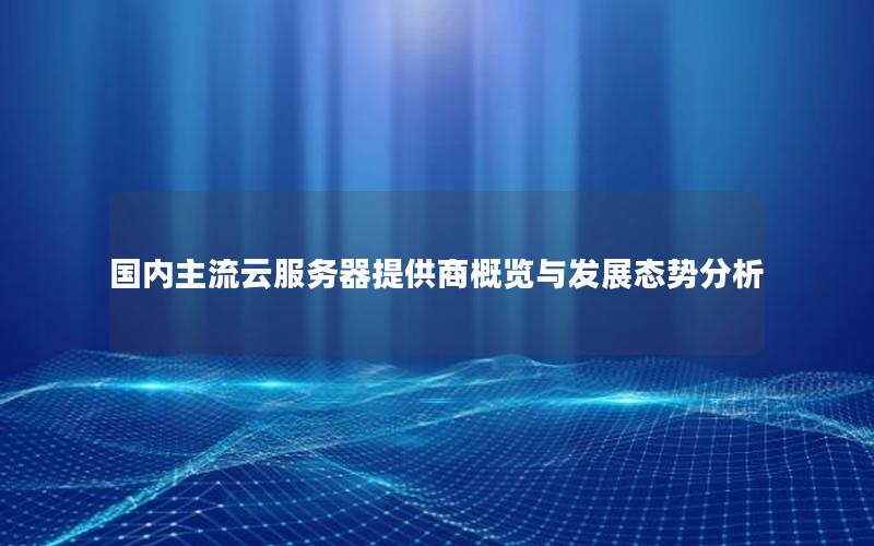 国内主流云服务器提供商概览与发展态势分析