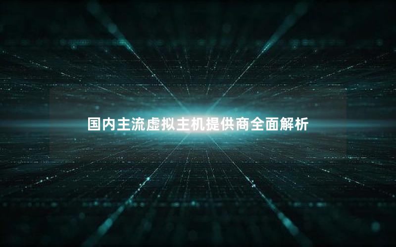 国内主流虚拟主机提供商全面解析