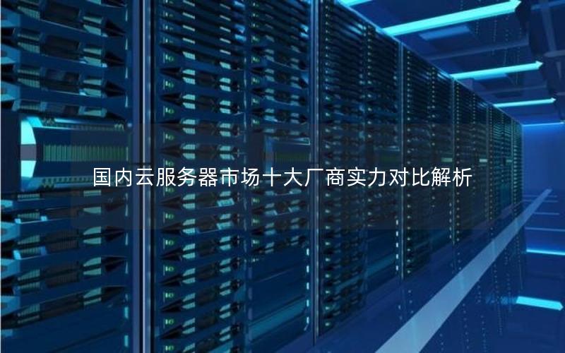 国内云服务器市场十大厂商实力对比解析