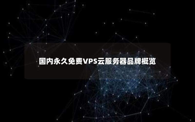 国内永久免费VPS云服务器品牌概览