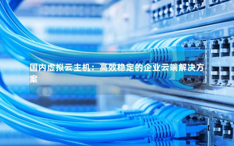 国内虚拟云主机：高效稳定的企业云端解决方案