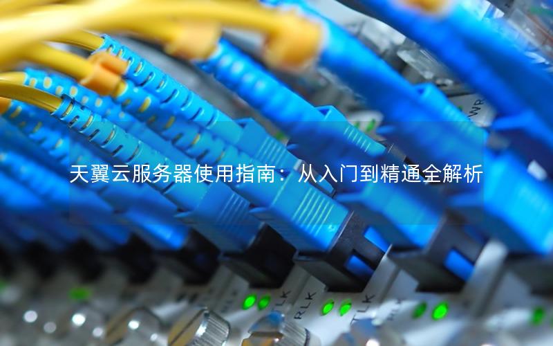 天翼云服务器使用指南：从入门到精通全解析