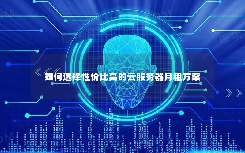 如何选择性价比高的云服务器月租方案