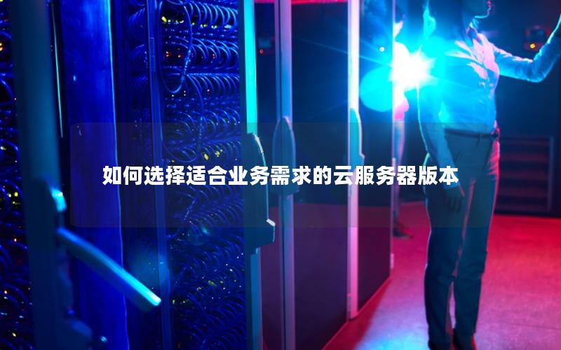 如何选择适合业务需求的云服务器版本