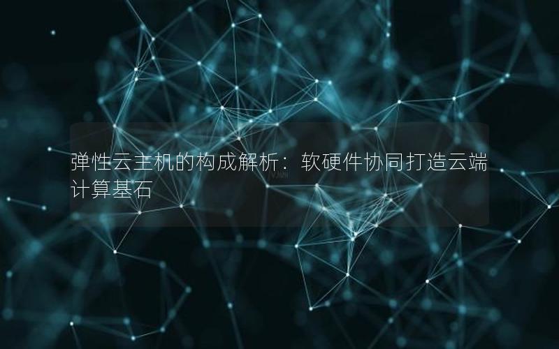 弹性云主机的构成解析：软硬件协同打造云端计算基石