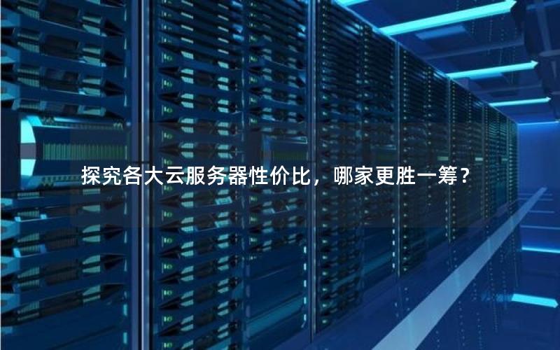 探究各大云服务器性价比，哪家更胜一筹？