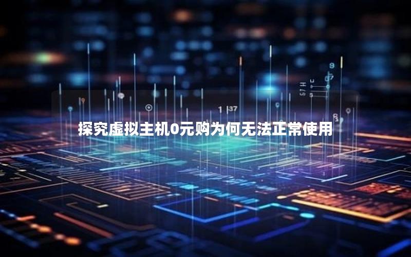 探究虚拟主机0元购为何无法正常使用