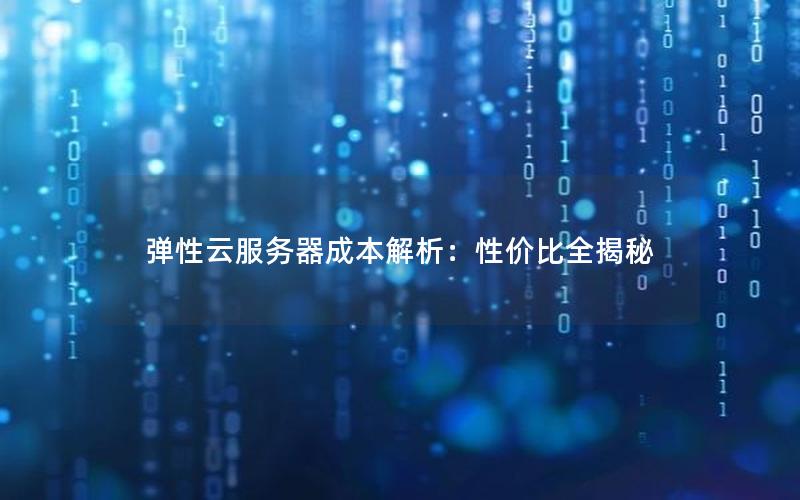 弹性云服务器成本解析：性价比全揭秘