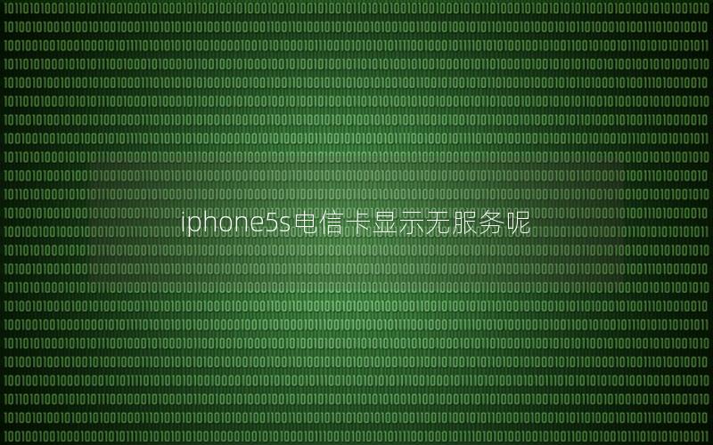 iphone5s电信卡显示无服务呢
