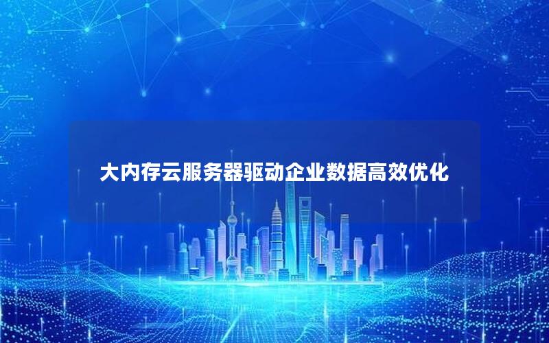 大内存云服务器驱动企业数据高效优化