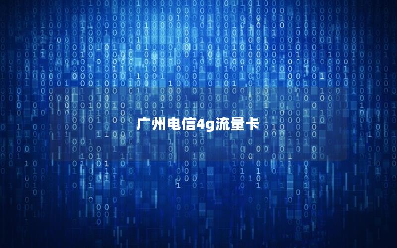 广州电信4g流量卡