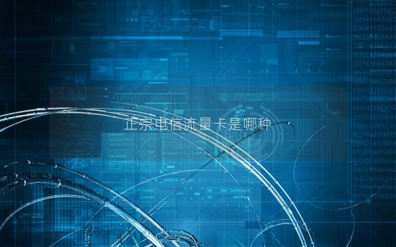 正宗电信流量卡是哪种