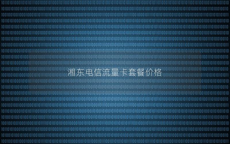 湘东电信流量卡套餐价格