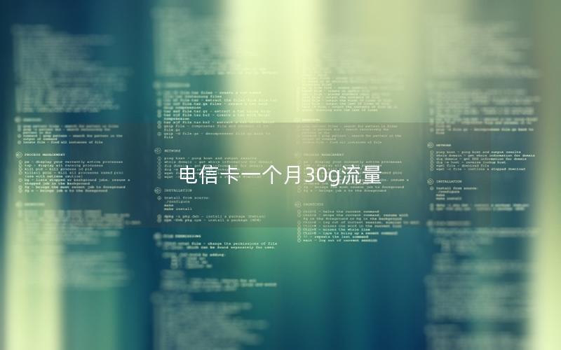 电信卡一个月30g流量