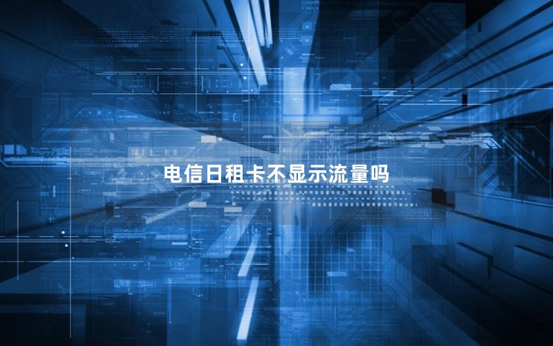 电信日租卡不显示流量吗