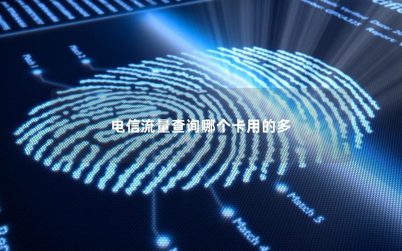 电信流量查询哪个卡用的多