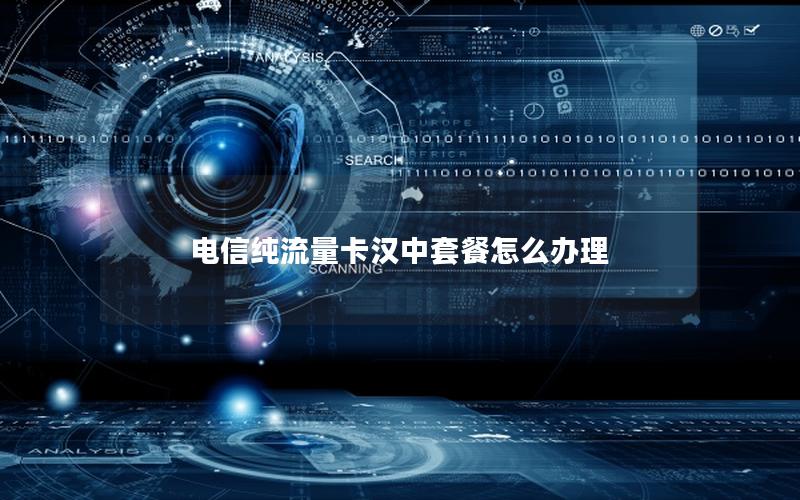 电信纯流量卡汉中套餐怎么办理