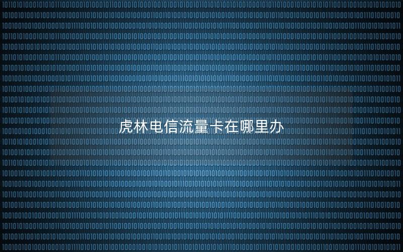 虎林电信流量卡在哪里办