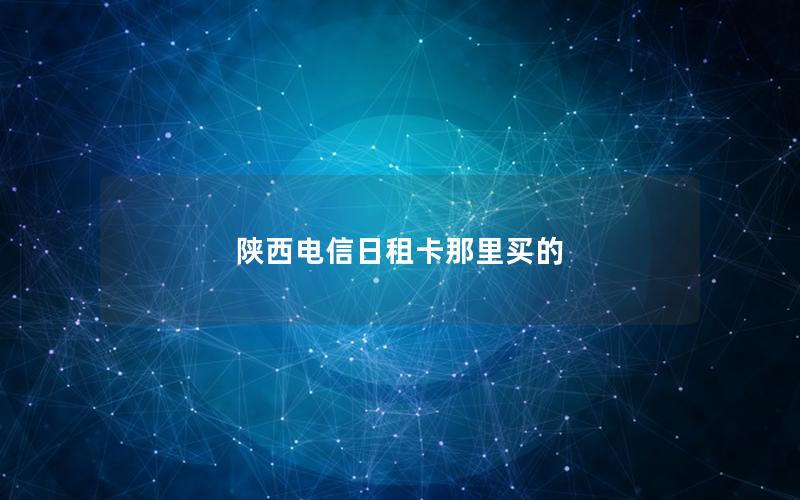 陕西电信日租卡那里买的