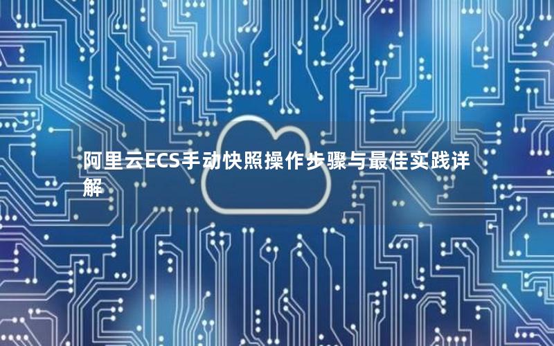 阿里云ECS手动快照操作步骤与最佳实践详解