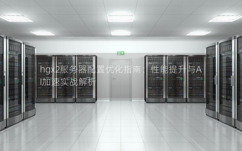 hgx2服务器配置优化指南：性能提升与AI加速实战解析