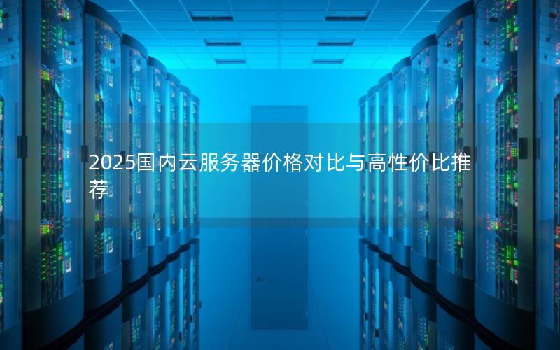 2025国内云服务器价格对比与高性价比推荐