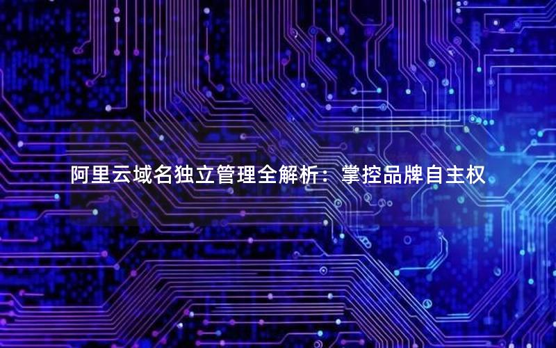 阿里云域名独立管理全解析：掌控品牌自主权