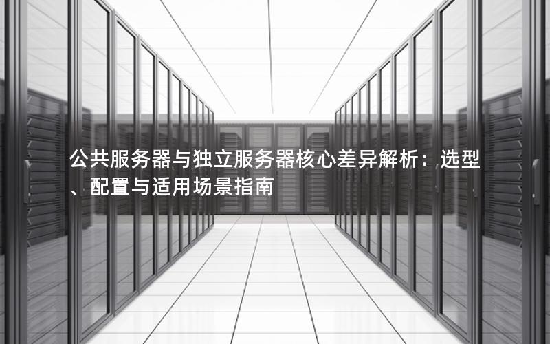 公共服务器与独立服务器核心差异解析：选型、配置与适用场景指南