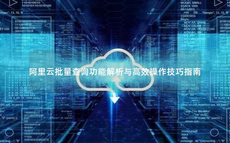 阿里云批量查询功能解析与高效操作技巧指南