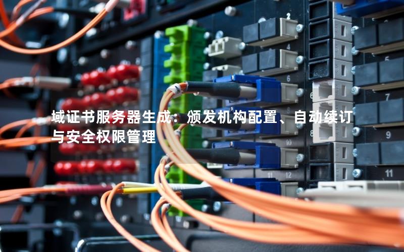 域证书服务器生成：颁发机构配置、自动续订与安全权限管理
