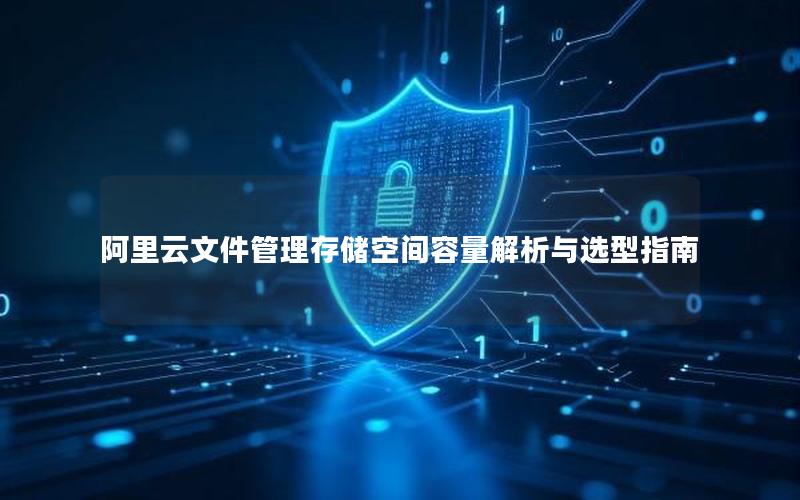 阿里云文件管理存储空间容量解析与选型指南