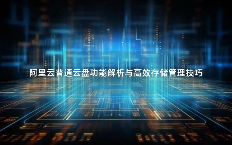 阿里云普通云盘功能解析与高效存储管理技巧